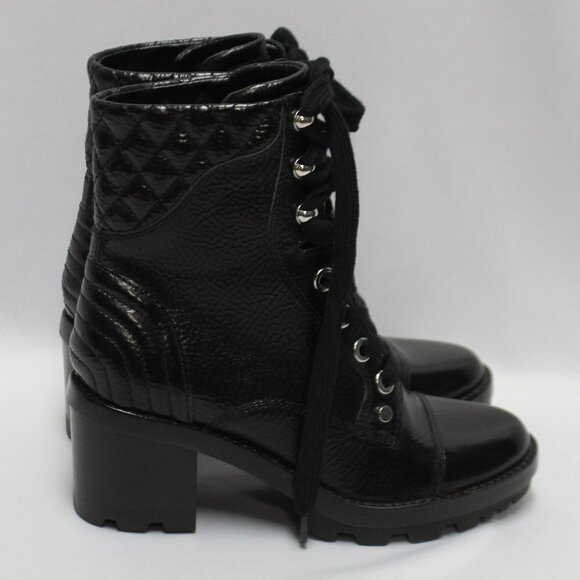 NWT Marc Fisher Black Leather Heeled Ankle Boots - Picture 8 of 16